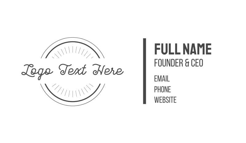 Simple Circle Business Card