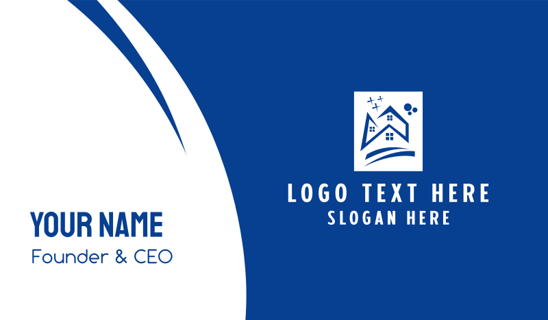 Abstract Clean Home Business Card
