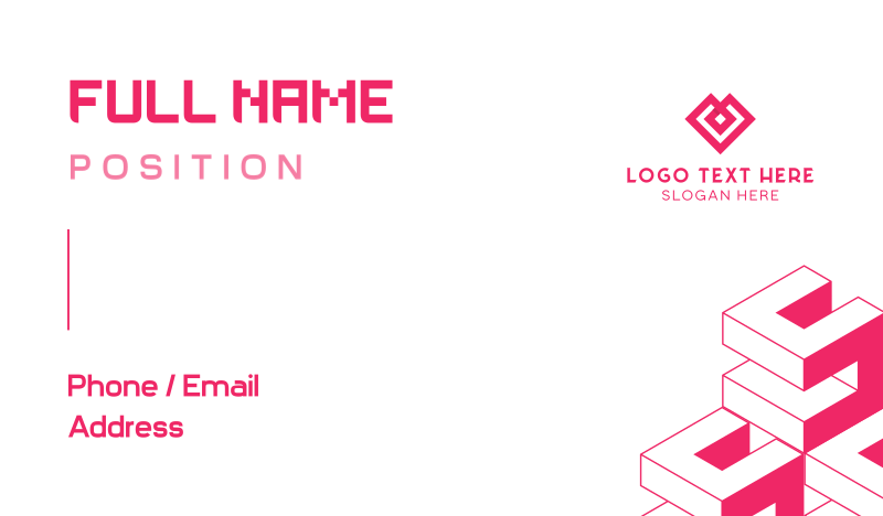 Modern Isometric Business Card