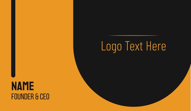 Simple Minimalistic Wordmark Business Card