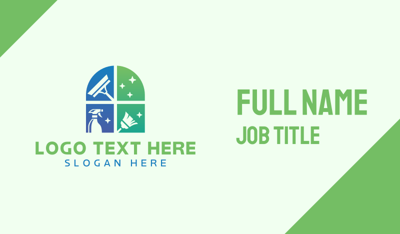 Cleaning Sanitation Housekeeping Business Card