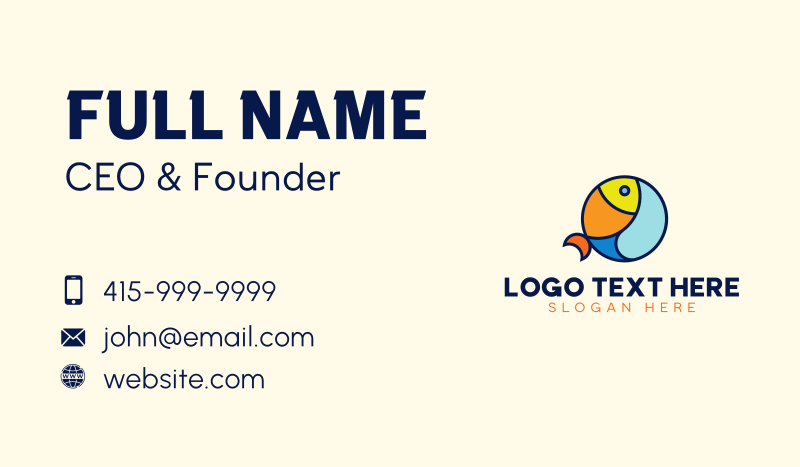 Colorful  Fish Business Card