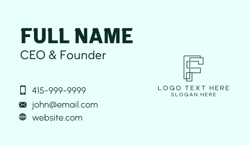 Creative Geometric Structure Business Card