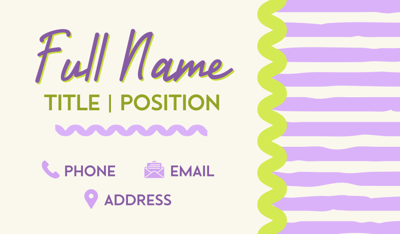 Cute Generic Quirky Business Card