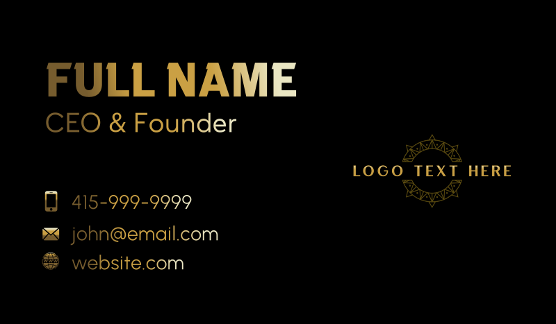 Premium Compass Business Business Card