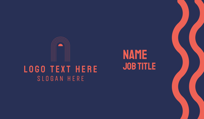 Minimal Pink Door Business Card