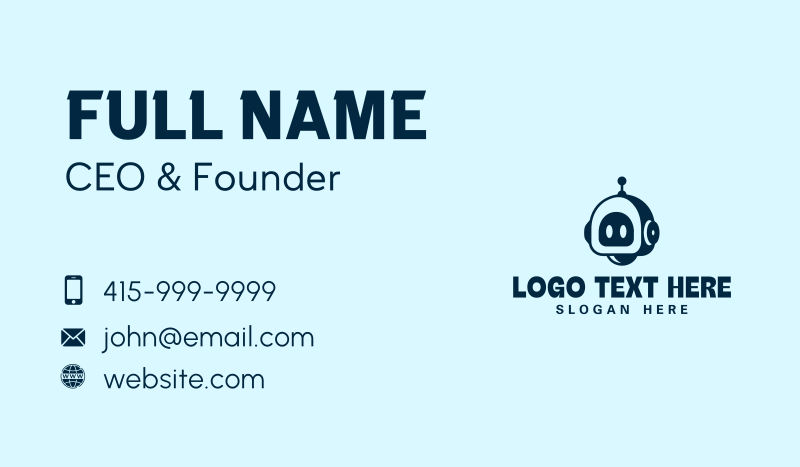 Cute Robotics Toy Business Card