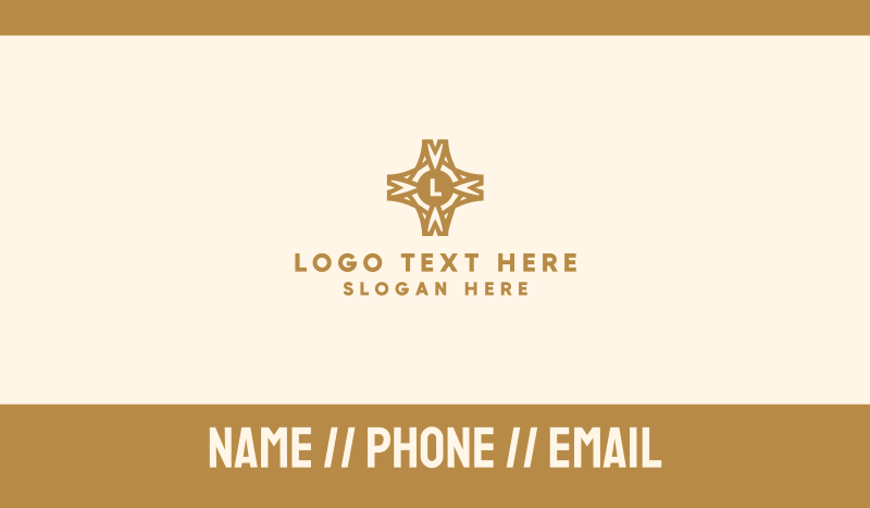 Elegant Pattern Lettermark Business Card