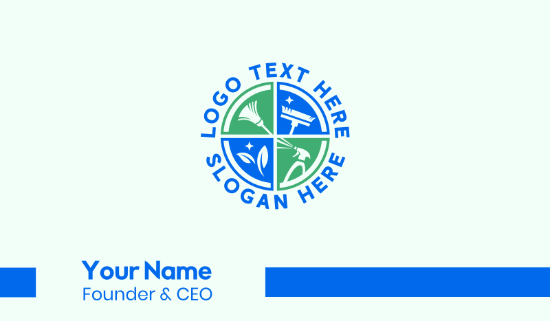 Housekeeping Cleaning Service Business Card