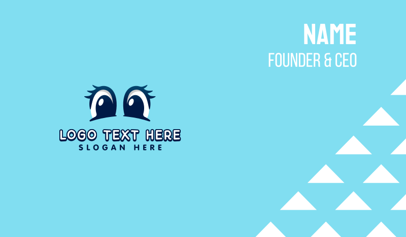 Cute Eyes Cartoon Business Card