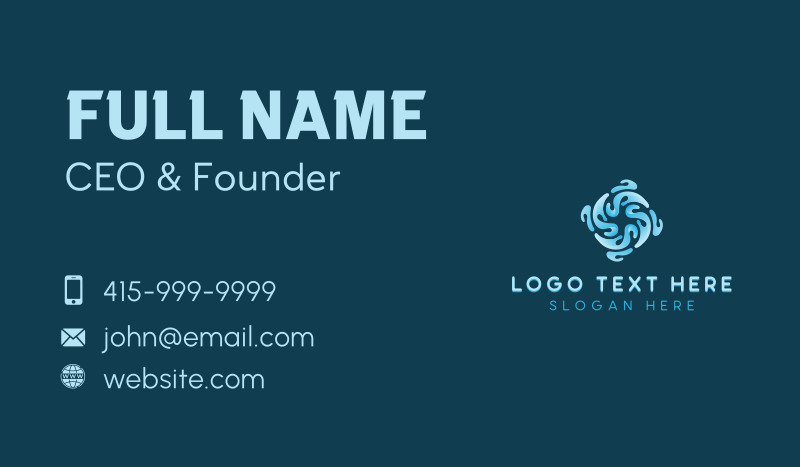 HVAC Wind Cooling Business Card