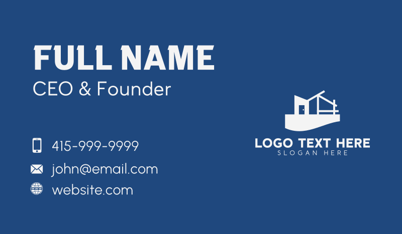 House Construction Site  Business Card