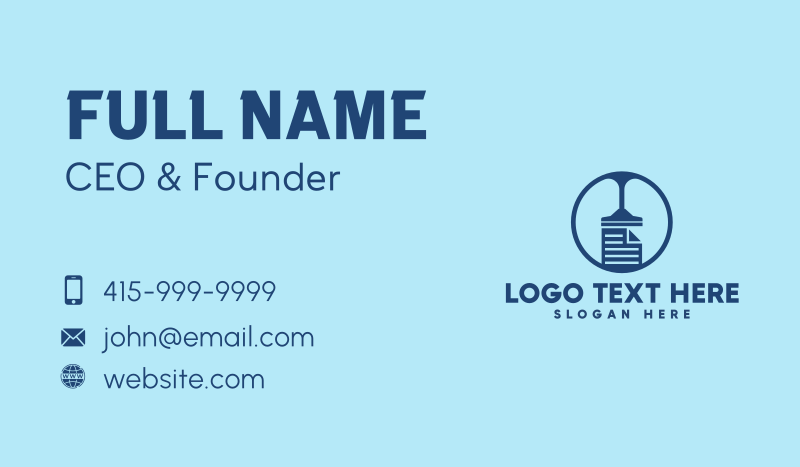 Cleaning Files  Business Card