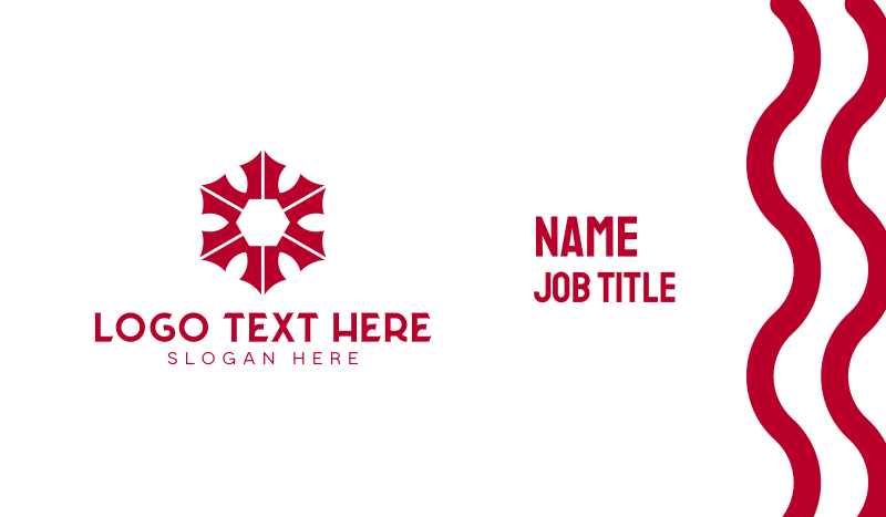 Simple Red Company  Business Card