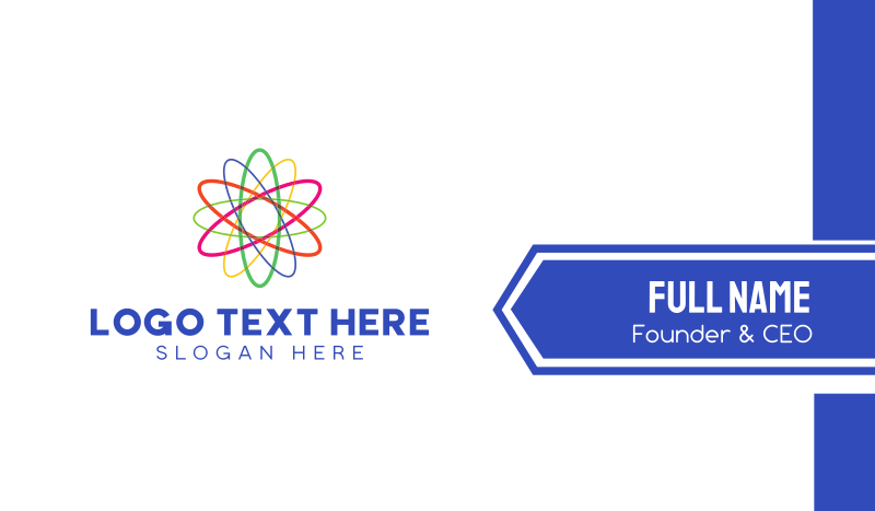 Colorful Atom Business Card