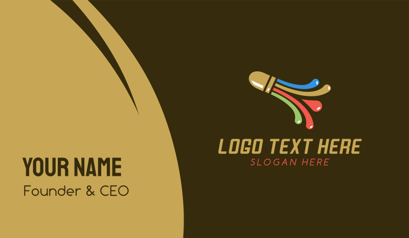 Colorful Shuttlecock  Business Card
