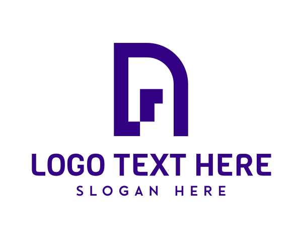 Letter A Geometric Tech