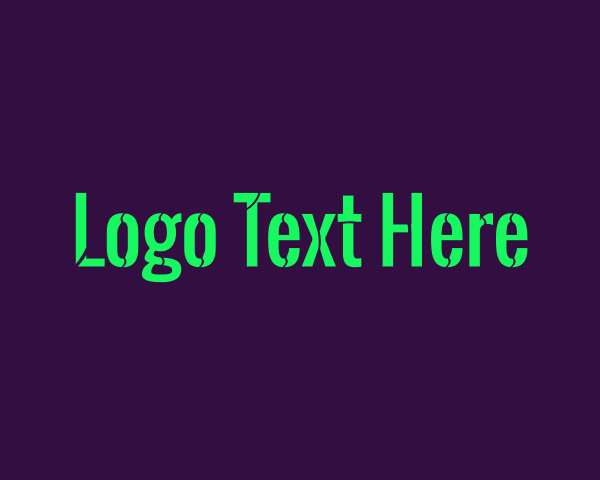 Serif Stencil Green
