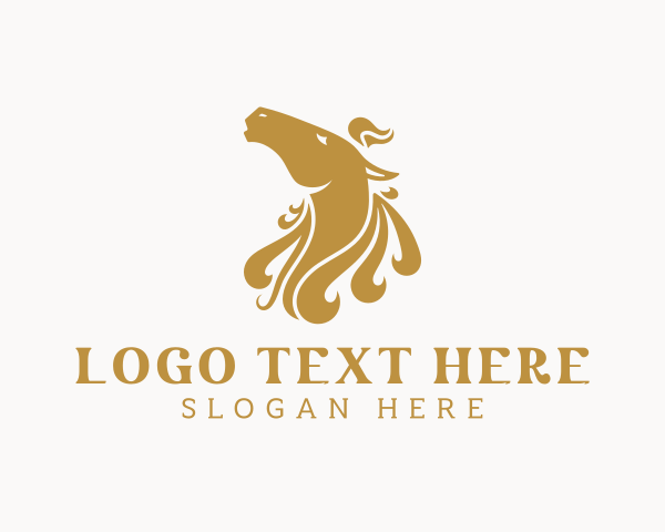 Golden Equestrian Horse